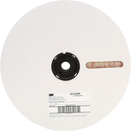 Fastener, Loop, 50 yds x 2", Adhesive, White NTL Industrial