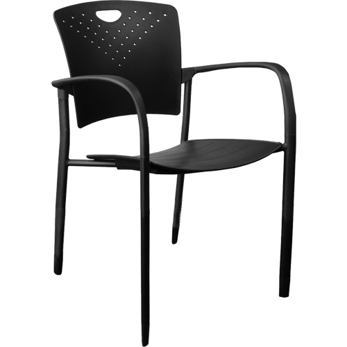 Chaises empilables MaxX StaxX, Polypropyl&egrave;ne, Hauteur 17-1/4", Capacit&eacute; 275 lb, Noir NTL Industrial