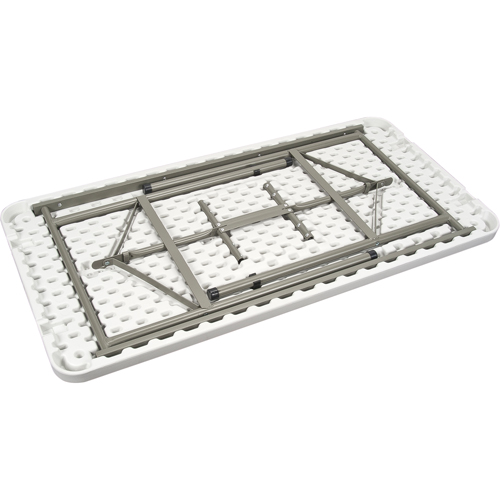 Table pliante, Rectangulaire, 48" l x 24" la, Poly&eacute;thyl&egrave;ne, Blanc NTL Industrial