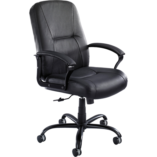 Chaises Serenity pour gens grands & costauds, Cuir, Noir, Capacit&eacute; 500 lb NTL Industrial