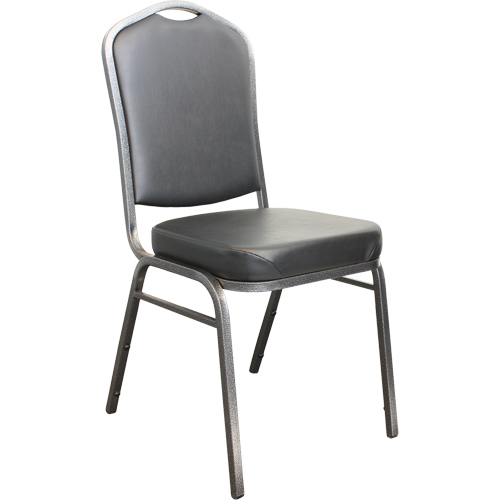 Chaises empilables, Vinyle, Hauteur 37", Capacit&eacute; 275 lb, Noir NTL Industrial