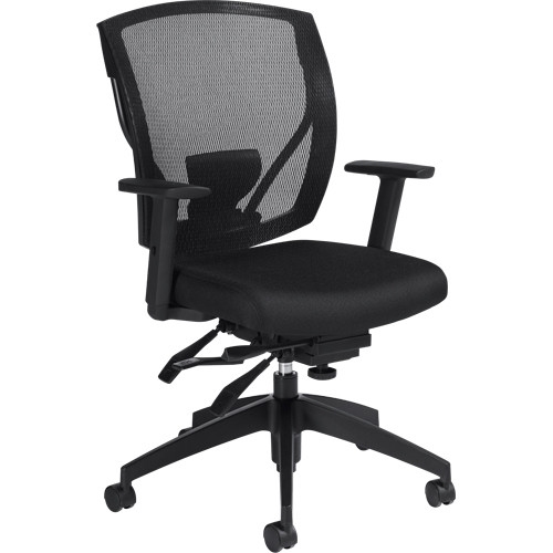 Chaises &agrave; bras Multi-Tilter, Tissu, Noir, Capacit&eacute; 300 lb NTL Industrial