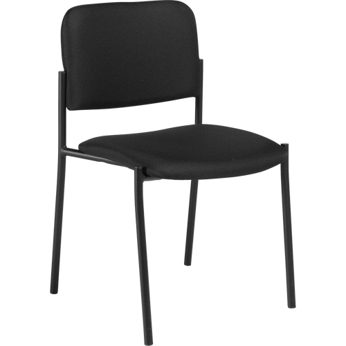 Chaises sans accoudoirs empilables, Tissu, Hauteur 32", Capacit&eacute; 300 lb, Noir NTL Industrial