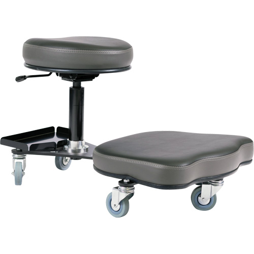 Flex Ergonomic Chair, Vinyl, Black/Grey NTL Industrial