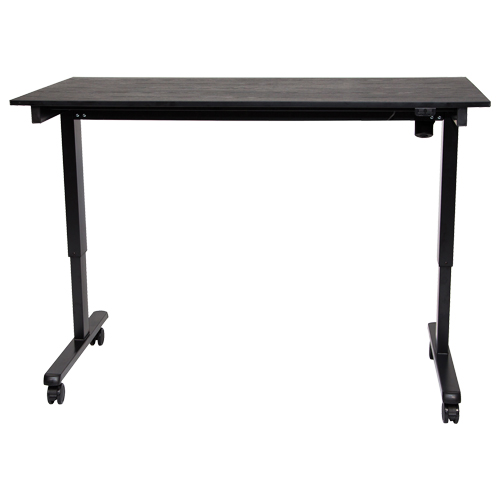 Adjustable Stand-Up Desk, Stand-Alone Desk, 45-1/4" H x 29-1/2" D, Black NTL Industrial