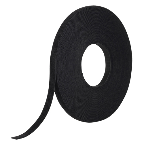 One-Wrap&reg; Fastener Tape, Hook & Loop, 25 yds x 1/2", Self-Grip, Black NTL Industrial