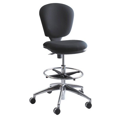 Chaise &agrave; hauteur ajustable Metro, Tissu, Noir, Capacit&eacute; 250 lb NTL Industrial