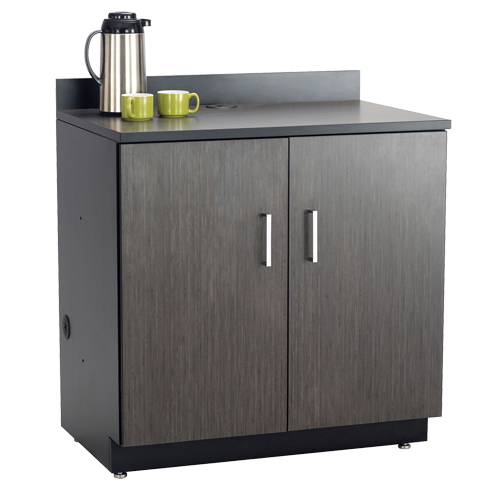 Armoire modulaire de base, M&eacute;lamine, 2 Tablettes, 39" h x 36" la x 25" P, Nuit d'Asie/noir NTL Industrial