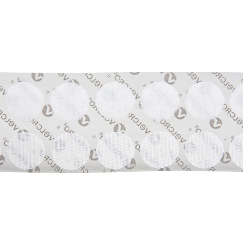 Attaches en jeton, Boucle et crochet, 3/4" dia., Adh&eacute;sif, Blanc NTL Industrial