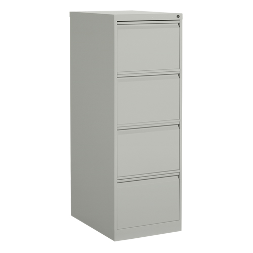 Vertical Filing Cabinet, Steel, 4 Drawers, 18-1/7" W x 25" D x 52" H, Grey NTL Industrial