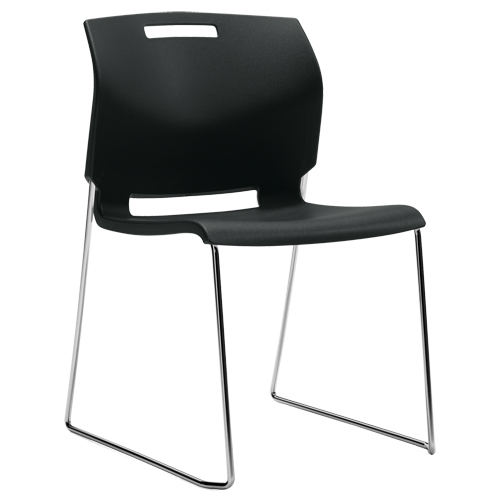 Chaise, Plastique, Hauteur 32-1/2", Capacit&eacute; 300 lb, Noir NTL Industrial