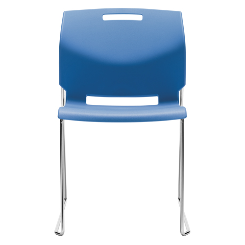 Chair, Plastic, 32-1/2" High, 300 lbs. Capacity, Blue NTL Industrial