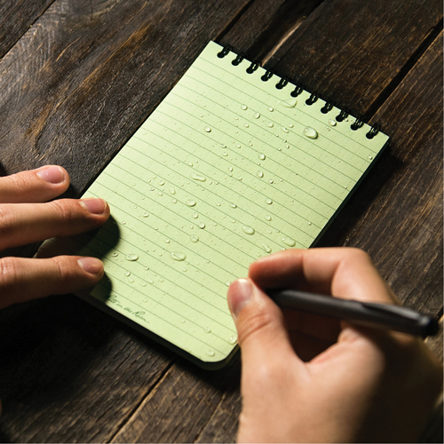 Pocket Top-Spiral Notebook, Soft Cover, Green, 100 Pages, 4" W x 6" L NTL Industrial