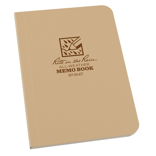 Memo Book, Soft Cover, Tan, 112 Pages, 3-1/2" W x 5" L NTL Industrial