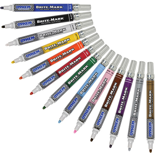 Marqueur &agrave; peinture moyen Brite-Mark, Liquide, Blanc NTL Industrial