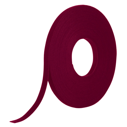 One-Wrap&reg; Fire-Retardant Fastener Tape, Hook & Loop, 25 yds x 1/2", Self-Grip, Cranberry NTL Industrial