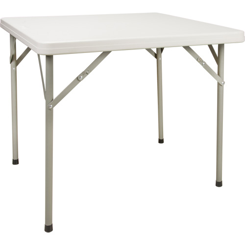 Table pliante, Carr&eacute;e, 34" l x 34" la, Poly&eacute;thyl&egrave;ne, Blanc NTL Industrial