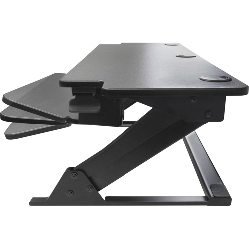 Poste de travail assis-debout Goya, Mod&egrave;le de bureau, 20" h x 42" la x 16" p, Noir NTL Industrial