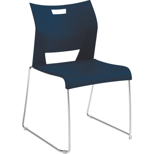 Chaise de formation sans bras Duet, Plastique, Hauteur 33-1/4", Capacit&eacute; 350 lb, Bleu NTL Industrial