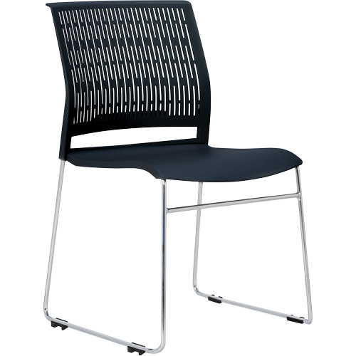 Chaises empilables s&eacute;rie Activ, Polypropyl&egrave;ne, Hauteur 32-3/8", Capacit&eacute; 275 lb, Noir NTL Industrial