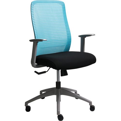 Chaise de bureau ajustable s&eacute;rie Era, Tissu/Mailles, Bleu, Capacit&eacute; 275 lb NTL Industrial