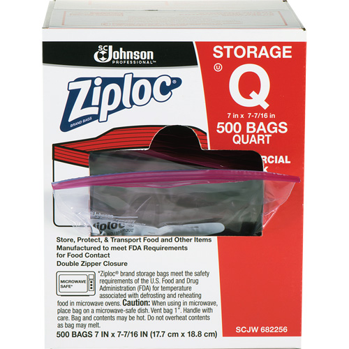 Sacs d'entreposage alimentaire &agrave; double fermeture &agrave; glissi&egrave;re de Ziploc NTL Industrial