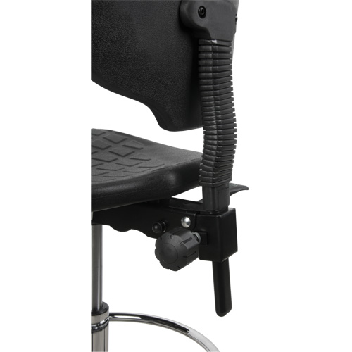 Tabouret robuste et ergonomique, Mobile, Ajustable, 39" - 48", Polyur&eacute;thane Si&egrave;ge, Noir NTL Industrial