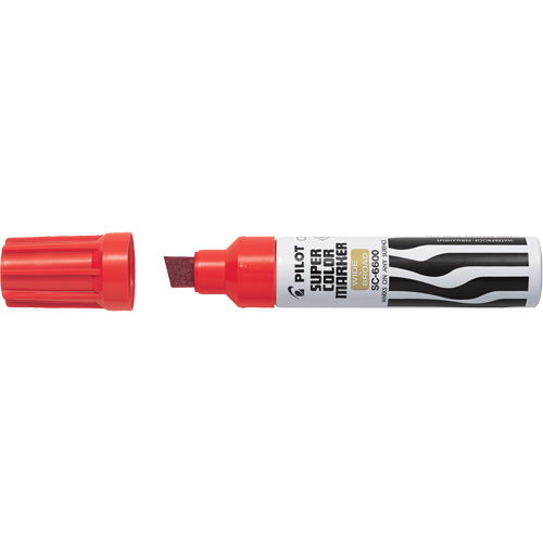 Super Colour Jumbo Permanent Marker, Red, Chisel Tip NTL Industrial