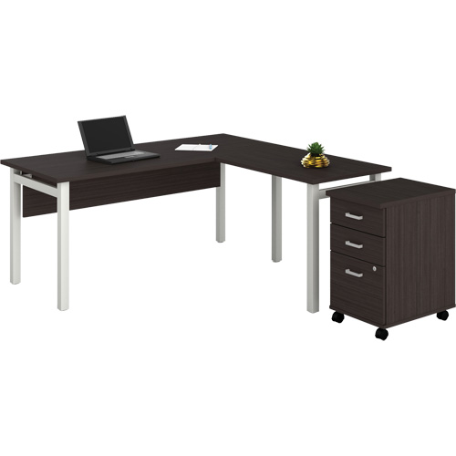 Bureau en "L" avec caisson Newland NTL Industrial