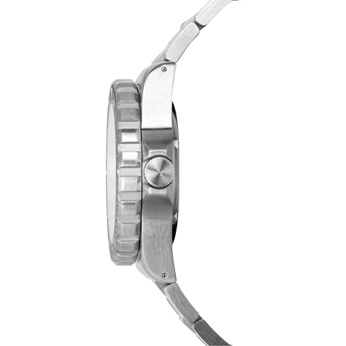 Grande montre automatique de plong&eacute;e &eacute;dition arctique GSAR avec bracelet en acier inoxydable, Num&eacute;rique, &agrave; piles, 41 mm, Argent NTL Industrial