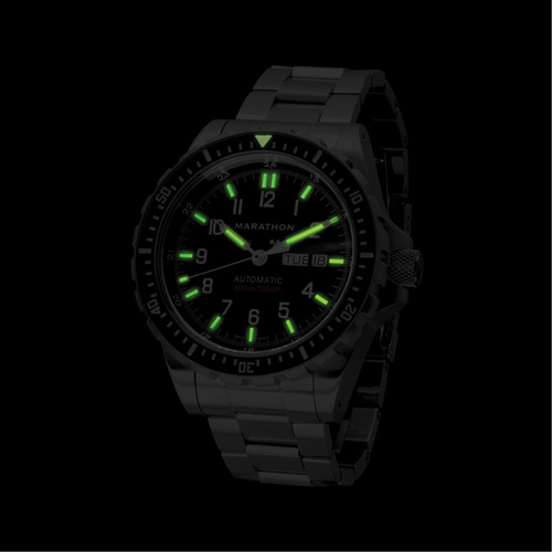 Jumbo Day/Date Automatic Watch with Stainless Steel Bracelet, Digital, Battery Operated, 46 mm, Silver NTL Industrial