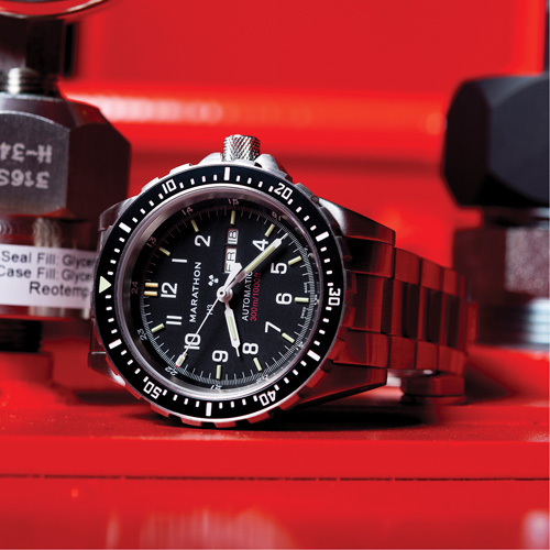 Jumbo Day/Date Automatic Watch with Stainless Steel Bracelet, Digital, Battery Operated, 46 mm, Silver NTL Industrial