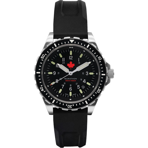 Red Maple Jumbo Diver's Quartz Watch, Digital, Battery Operated, 46 mm, Black NTL Industrial