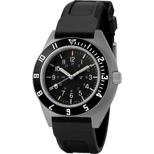 Montre Steel Navigator sur ensemble bracelet en caoutchouc noir de trois morceaux, Num&eacute;rique, &agrave; piles, 41 mm, Noir NTL Industrial