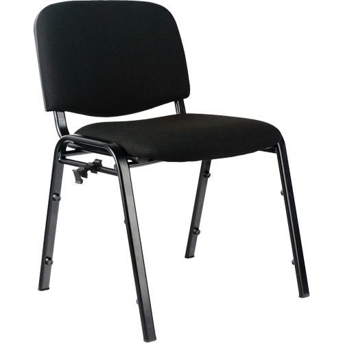 Chaises empilables, Tissu, Hauteur 32", Capacit&eacute; 250 lb, Noir NTL Industrial