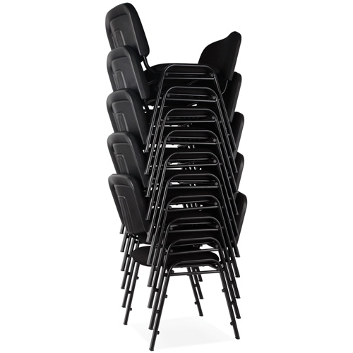 Chaises empilables, Tissu, Hauteur 32", Capacit&eacute; 250 lb, Noir NTL Industrial