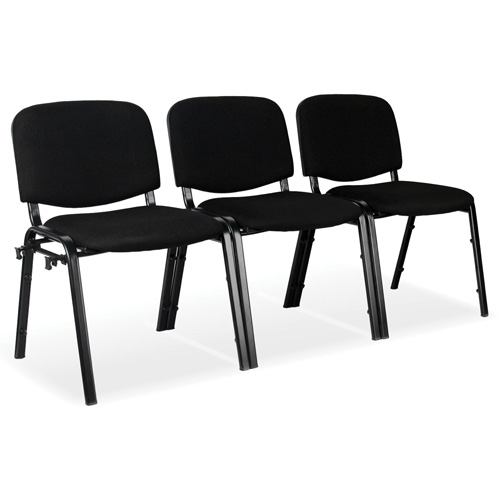 Chaises empilables, Tissu, Hauteur 32", Capacit&eacute; 250 lb, Noir NTL Industrial