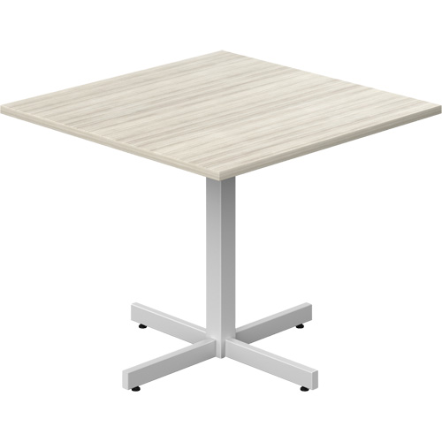 Table carr&eacute;e &agrave; hauteur r&eacute;glable Newland, 36" lo x 36" la x 29" h, Dessus de 1", Stratifi&eacute;, Havane NTL Industrial