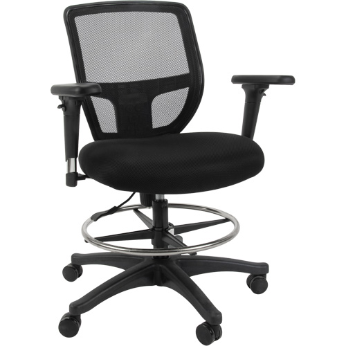 Mesh Work Stool, Mobile, Adjustable Height, 450 lbs. Capacity NTL Industrial