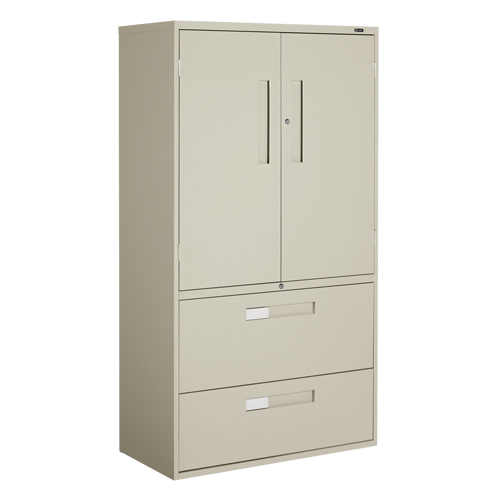Armoire Multi-Stor, Acier, 3 Tablettes, 65-1/4" h x 36" la x 18" P, Beige NTL Industrial