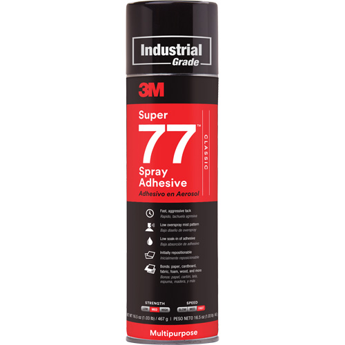 Super 77 Spray Adhesive, Clear, Aerosol Can NTL Industrial