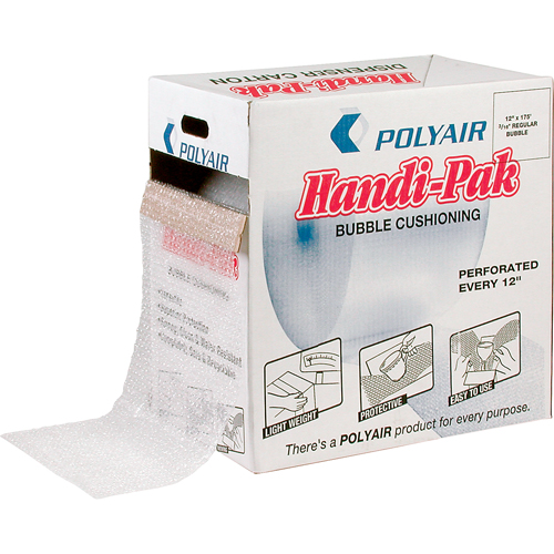 Handi-Pak Bubble Sheet Dispenser, 100' x 12", Bubble Size 5/16" NTL Industrial