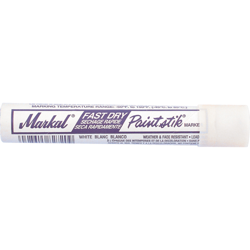 Fast Dry Paintstik&reg; Paint Marker -50° to 150°F, Solid Stick, White NTL Industrial