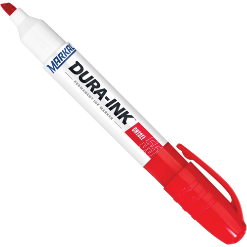 Dura-Ink&reg; Marker #55, Red, Chisel Tip NTL Industrial