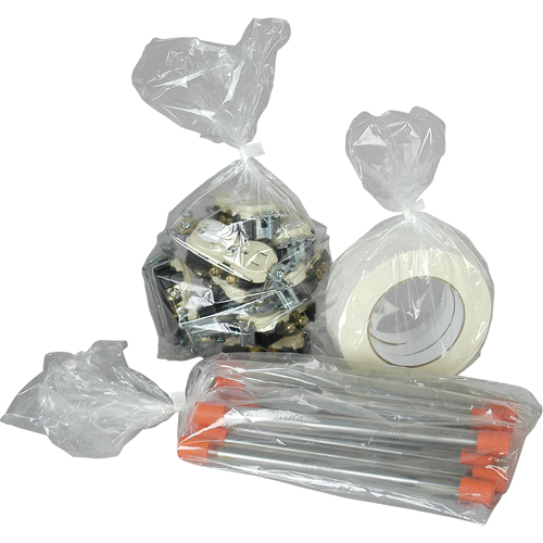 Sacs en poly, Dessus ouvert, 18" x 7", 1 mil NTL Industrial