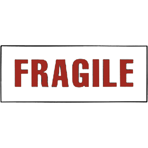 "Fragile" Special Handling Labels, 6" L x 2" W, Red on White NTL Industrial