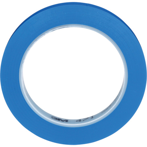 Ruban en vinyle 471, 12 mm (1/2") la x 32,9 m (108') lo, 5,3 mils, Bleu NTL Industrial