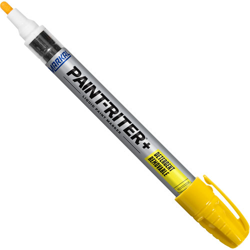 Marqueur &agrave; peinture nettoyable au d&eacute;tergent Paint-Riter+, Liquide, Jaune NTL Industrial
