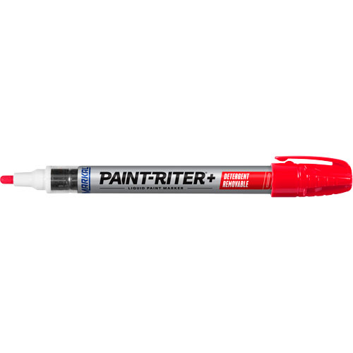 Marqueur &agrave; peinture nettoyable au d&eacute;tergent Paint-Riter+, Liquide, Rouge NTL Industrial