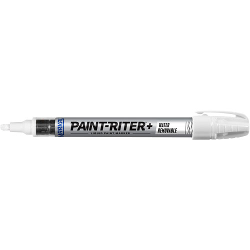 Marqueurs &agrave; la peinture nettoyable &agrave; l'eau Paint-Riter+, Liquide, Blanc NTL Industrial